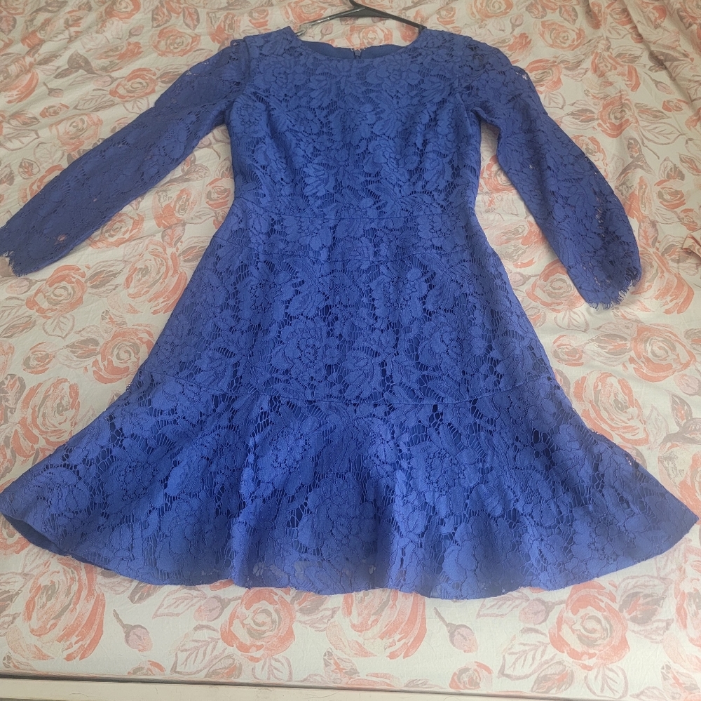 J crew blue lace Size 0P